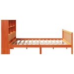 vidaXL Lit bibliothèque sans matelas cire marron 180x200 cm pin massif
