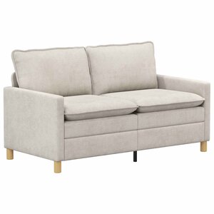 vidaXL Canapé Crème 156 x 81 x 87 5 cm Polyester
