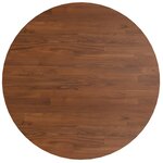 vidaXL Dessus de table rond Marron foncé Ø70x1 5cm Chêne massif traité