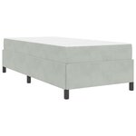 vidaXL Cadre de lit Gris clair  gris et blanc 90 x 200 cm Velours