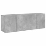 vidaXL Meubles TV muraux 2 Pièces gris béton 60x30x41 cm