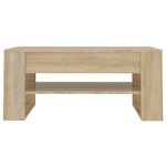vidaXL Table basse chêne sonoma 102x55x45 cm bois d'ingénierie