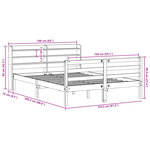 vidaXL Cadre de lit avec tête de lit sans matelas 150x200 cm