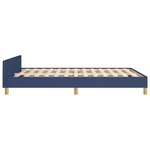 vidaXL Cadre de lit avec tête de lit sans matelas bleu 140x200cm tissu