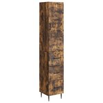 vidaXL Ensemble de Meubles 2 Pièces Chêne fumé 33 x 34 5 x 90 cm