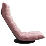 vidaXL Chaise de sol pivotante Rose Velours