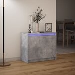 vidaXL Buffet avec LED gris béton 72x34x61 cm bois d'ingénierie