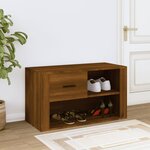 vidaXL Armoire à chaussures Chêne marron 80x35x45 cm Bois d'ingénierie