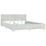 vidaXL Cadre de lit gris rotin naturel 180x200 cm