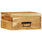 vidaXL Tables de chevet murales 2 Pièces bois massif d'acacia