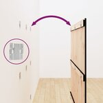 vidaXL Tête de lit murale Noir 146 5x3x110 cm Bois massif de pin