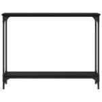 vidaXL Table console Chêne noir 102 x 23 x 15 5 cm Bois d'ingénierie