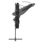 Vidaxl parasol en porte-à-faux avec mât en acier 250x250 cm anthracite