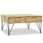vidaXL Table basse 80x80x40 cm Teck massif