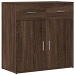 vidaXL Buffet chêne marron 79x38x80 cm bois d'ingénierie