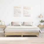 vidaXL Cadre de lit sans matelas chêne sonoma 180x200 cm