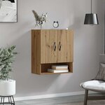 vidaXL Meuble mural chêne artisanal 60 x 31 x 70 cm Bois d'ingénierie