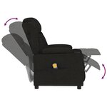 vidaXL Fauteuil de massage Noir Tissu
