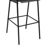 vidaXL Chaises de bar lot de 2 noir contreplaqué solide et acier