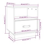 vidaXL Tables de chevet 2 Pièces Gris 40x34x45 cm Bois de pin massif