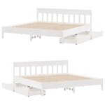 vidaXL Cadre de lit sans matelas blanc 200x200 cm bois massif de pin