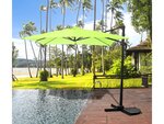 Parasol jardin déporté "soleil" - 2.5 x 2.5 m - vert