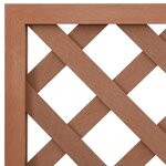 vidaXL Jardinières en treillis 2 Pièces marron 65x33x135 cm WPC