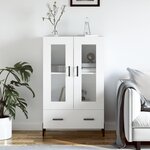 vidaXL Buffet haut blanc 69 5x31x115 cm bois d'ingénierie