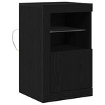 Buffet vidaXL avec lumières LED Chêne noir 41x37x67 cm