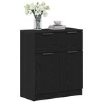 vidaXL Buffet avec tiroir Chêne noir 60 x 30 x 70 cm Bois d'ingénierie