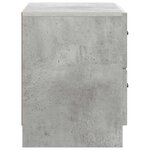 vidaXL Cabinet de chevet avec tiroir Gris béton 62 x 34 5 x 44 5 cm