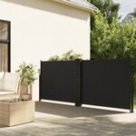 vidaXL Auvent latéral rétractable noir 120x600 cm