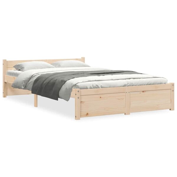 vidaXL Cadre de lit sans matelas bois massif 120x190 cm