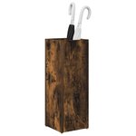 vidaXL Porte-parapluie Chêne fumé 20 x 20 x 55 5 cm Bois d'ingénierie