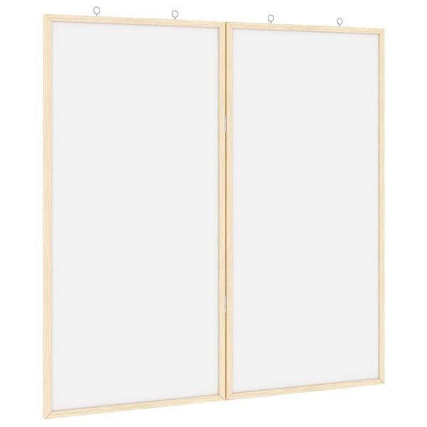 vidaXL Tableau d'Affichage Blanc 80 x 80 x 1.4 cm Bois de pin massif