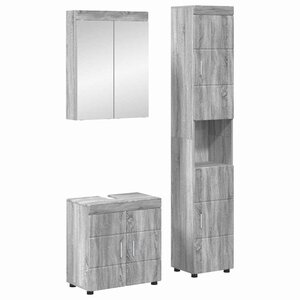 vidaXL Ensemble de mobilier de salle de bain TULUM Gris Sonoma