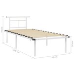 vidaXL Cadre de lit Blanc Métal 90x200 cm