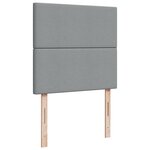vidaXL Sommier à lattes de lit avec matelas gris clair 80x200 cm tissu