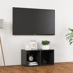 Vidaxl meuble tv gris 72x35x36 5 cm aggloméré