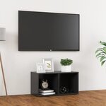 Vidaxl meuble tv gris 72x35x36 5 cm aggloméré