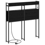 vidaXL Tête de lit de rangement Chêne noir 90 cm Bois d'ingénierie