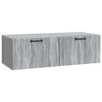 vidaXL Meuble TV mural Sonoma gris 98 x 41 x 30 cm Bois d'ingénierie