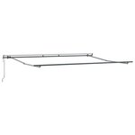 vidaXL Auvent Rétractable Rouge et blanc 500 × 300 cm tissu