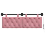 vidaXL Tête de lit suspendue Rose Velours