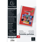 Sachet 10 Pochettes Perforées Premium Polypropylène 140micron A4+ - Incolore - X 5 - Exacompta