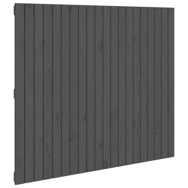 vidaXL Tête de lit murale Gris 127 5x3x110 cm Bois massif de pin