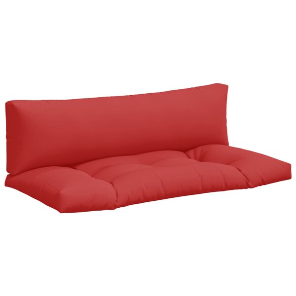 vidaXL Coussins de palette lot de 2 rouge tissu
