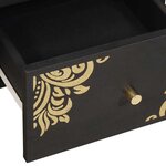 vidaXL Meuble TV Noir 70 x 33 x 46 cm Bois de mangue massif