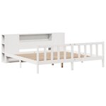 vidaXL Lit bibliothèque sans matelas blanc 180x200 cm bois pin massif