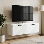 vidaXL Meuble TV mural Blanc 98 x 31 x 30 cm Bois d'ingénierie